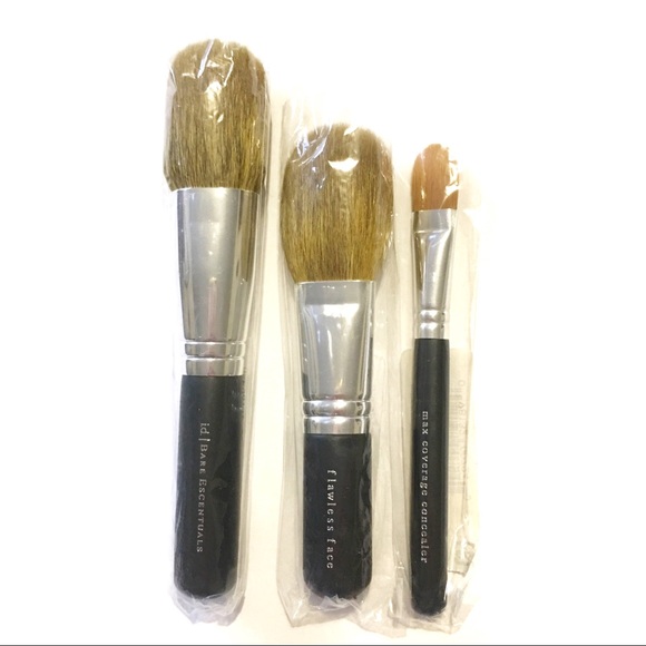 bareMinerals Other - 3 Bare Essentials Minerals Makeup Brushes NWT